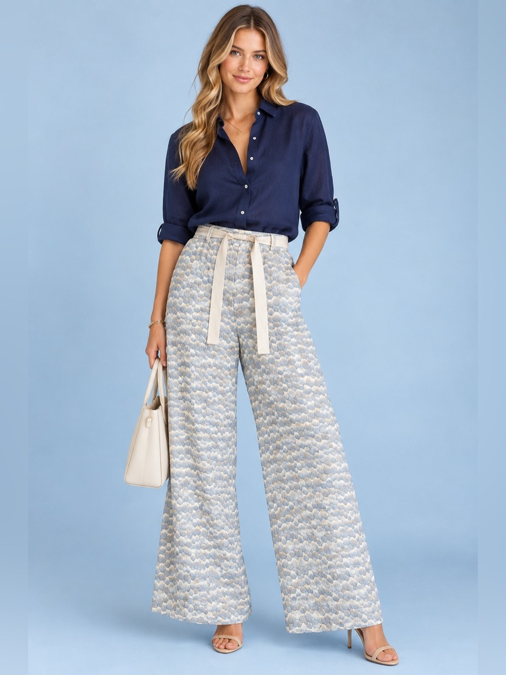 Anthropologie Elevenses Palazzo Wide Leg Pants